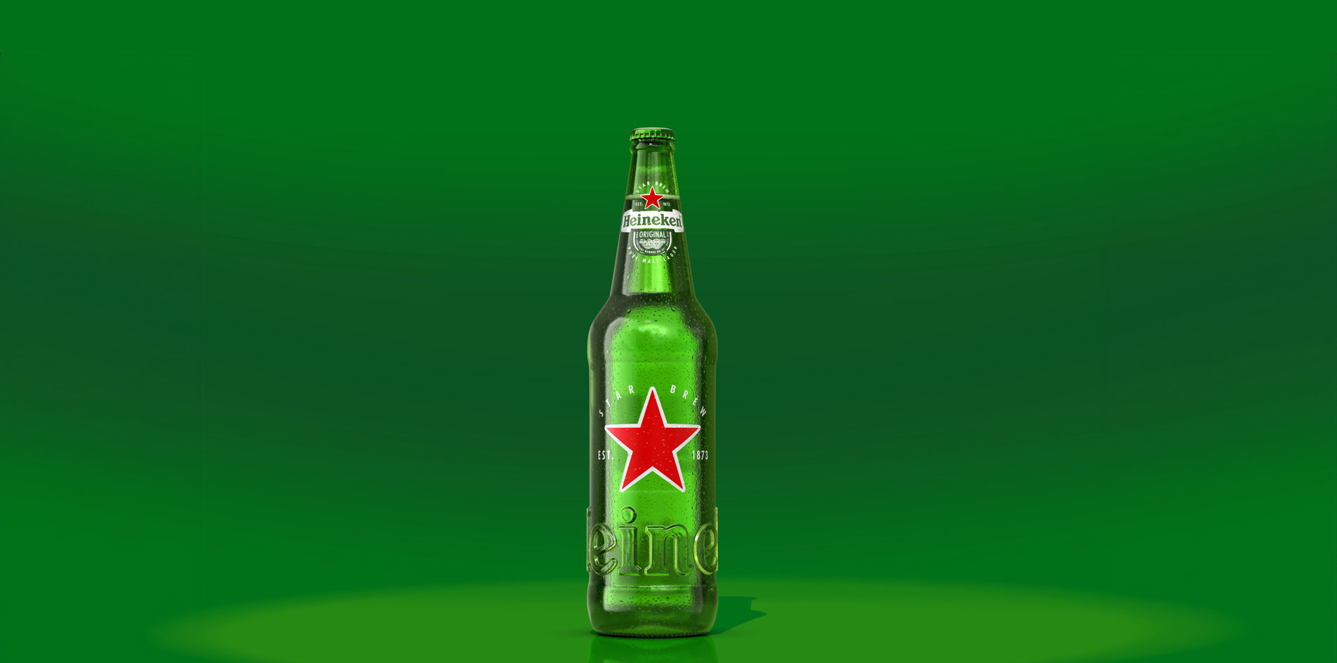 Heineken Hulk 650Ml Front No Text And Extra Height Returnable Bottle