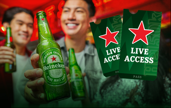 
WIN Music Festival Passes
& Get FREE* Heineken®