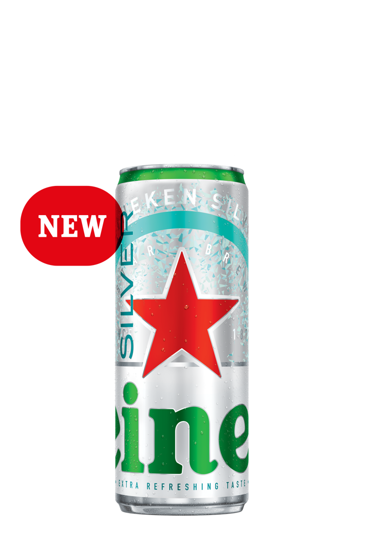 Heineken Silver Sleek Can Product NEW