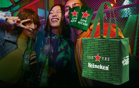 

WIN Music Festival
Passes & Get FREE*
Heineken® Good
Times Beer Bag